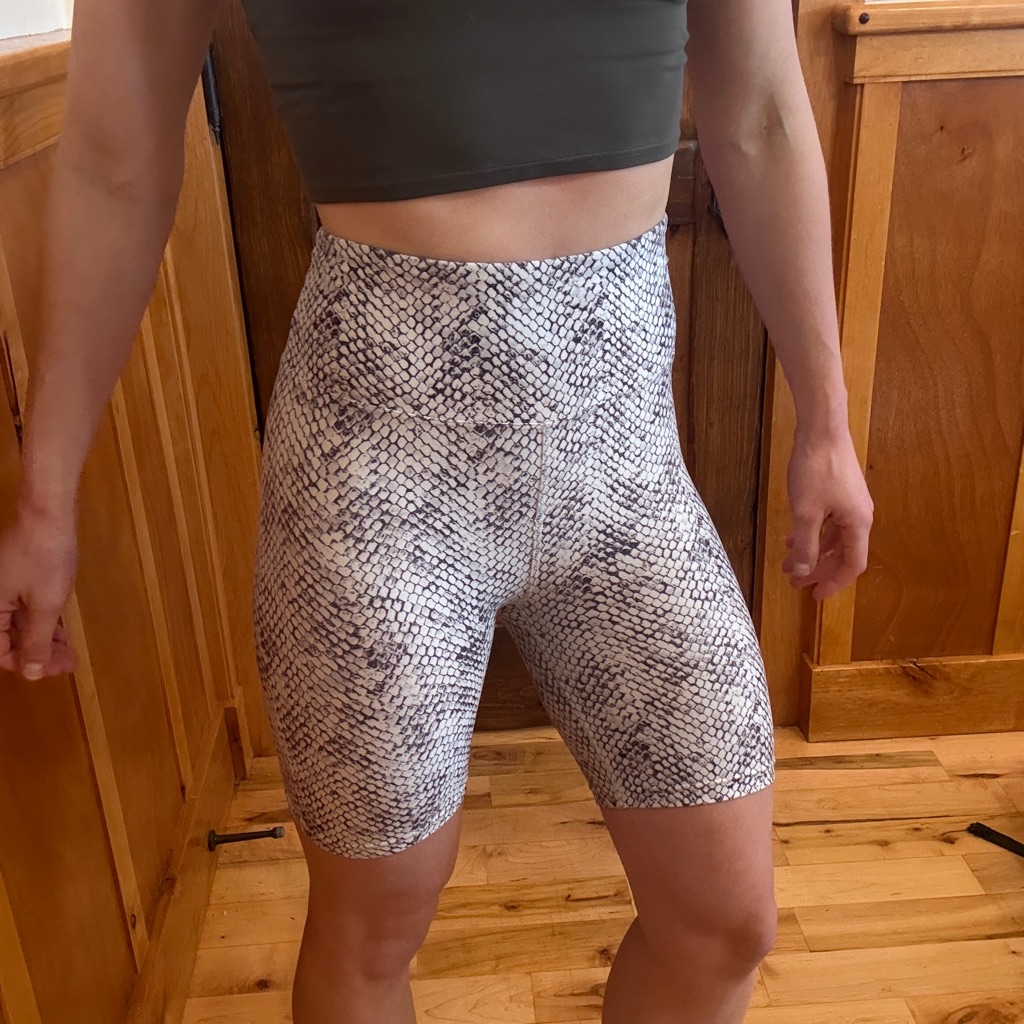 Marshalls Gray Snake Print Bike Shorts